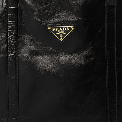 Prada Soft Lux Large Shopping Tote Black 7 of 9