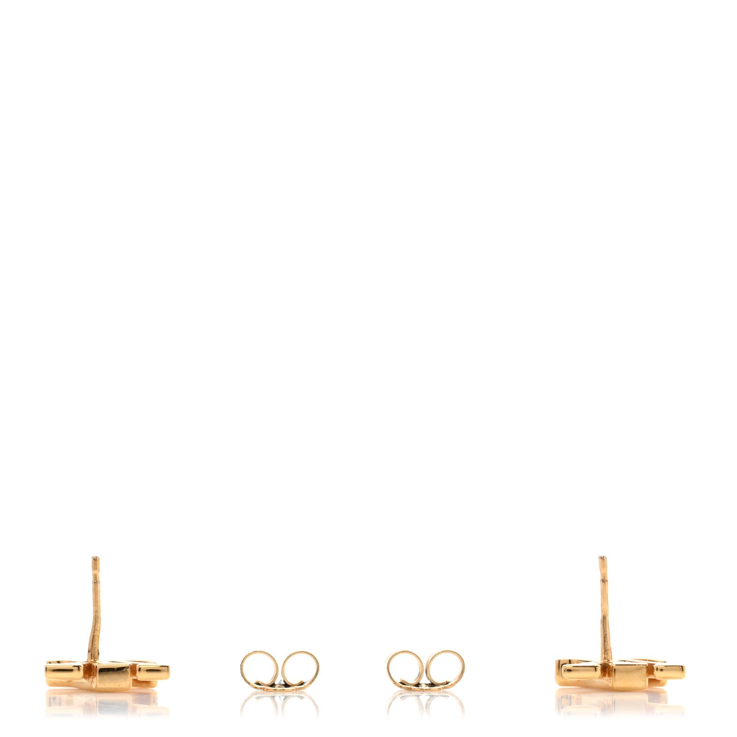Louis Vuitton Metal LV Iconic Earrings Gold 3 of 5