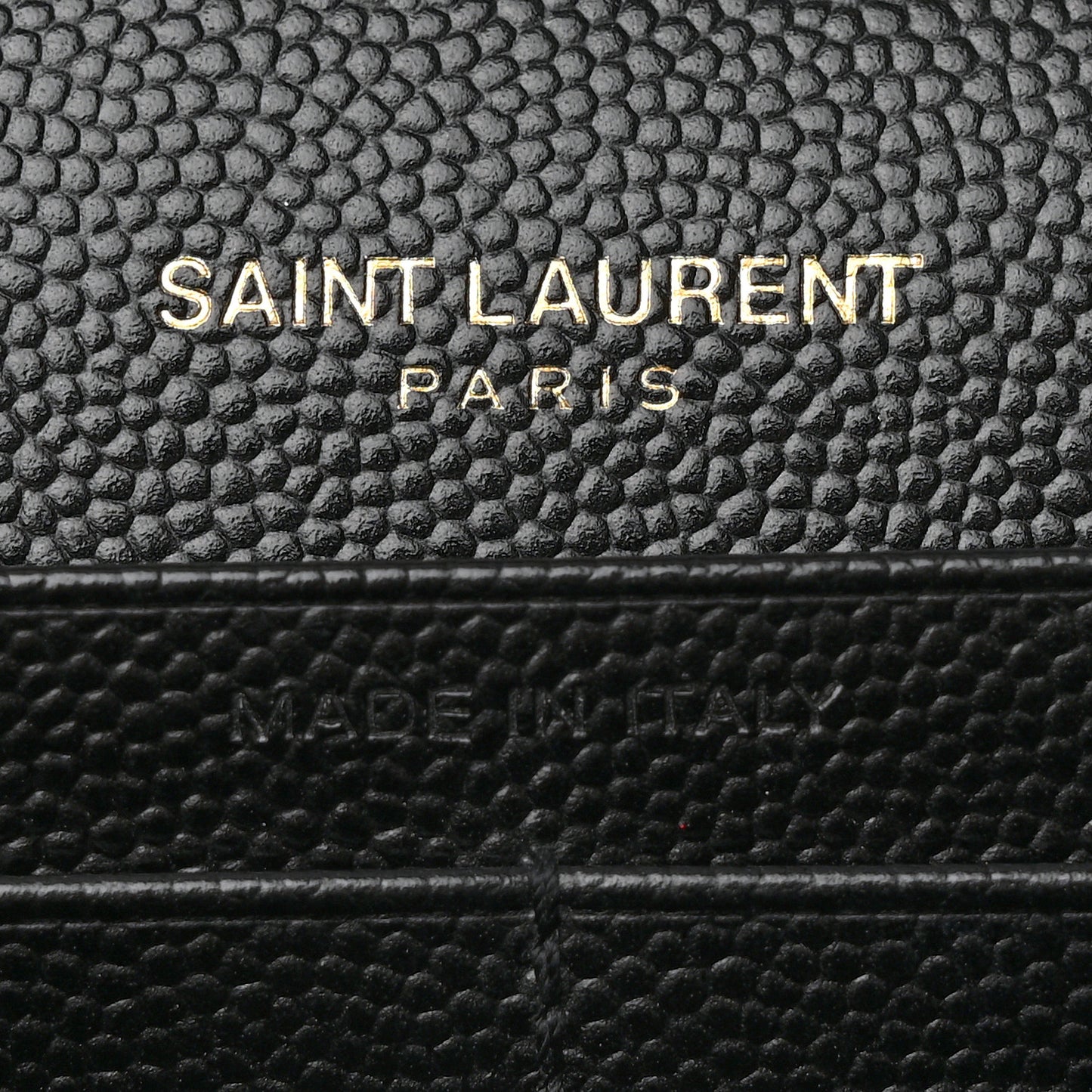 Grain De Poudre Matelasse Chevron Monogram Chain Wallet Black