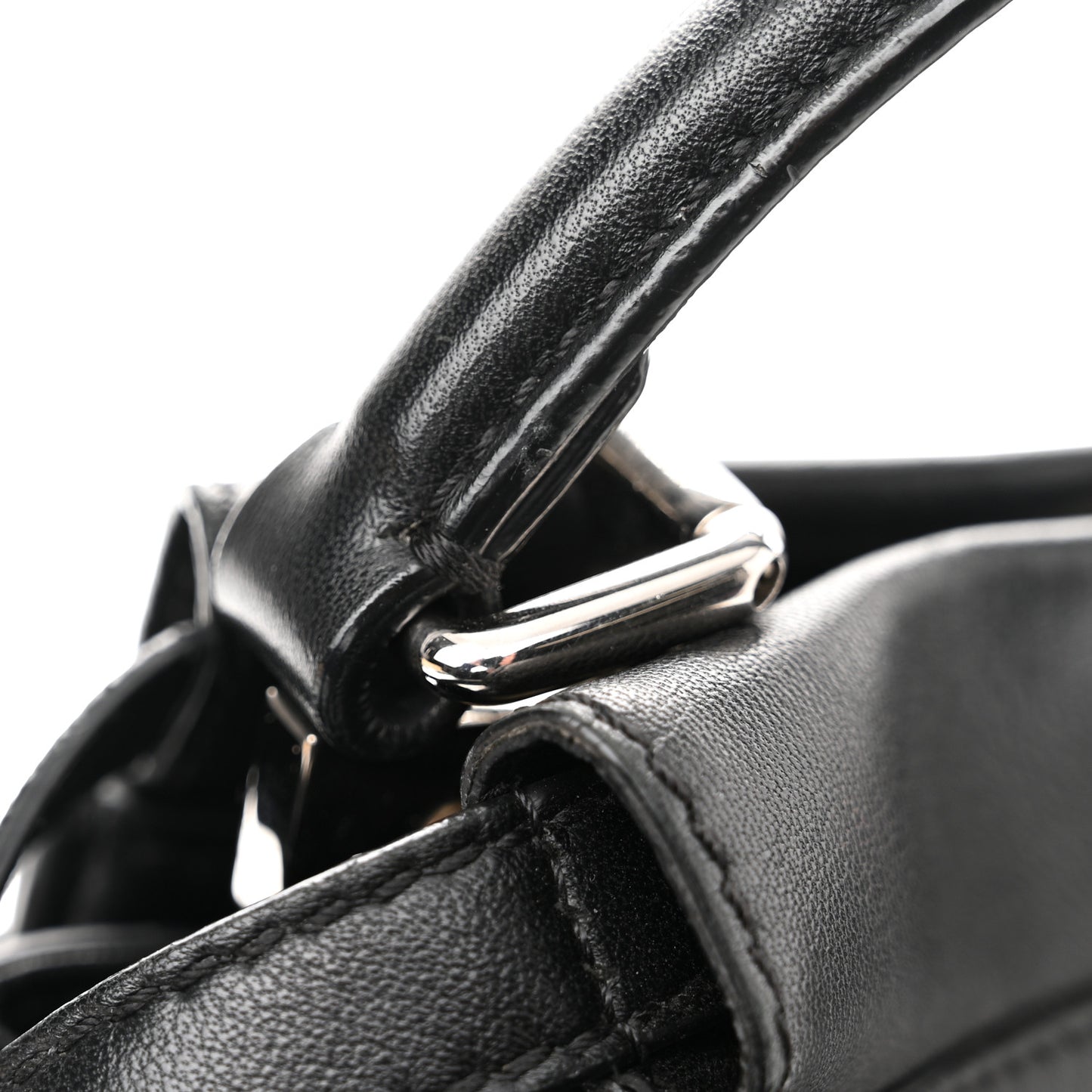 Nappa Lace Up Mini Peekaboo Iconic Satchel Black