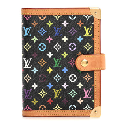 Louis Vuitton Monogram Multicolor Small Ring Agenda Cover Black 1 of 14