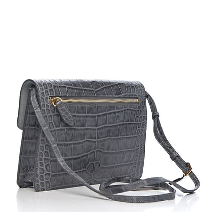 Burberry Alligator Small Macken Crossbody Bag Grey 3 of 10