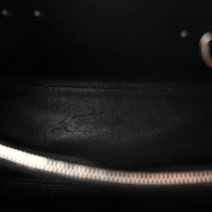 Saint Laurent Calfskin Crocodile Embossed Small Sac de Jour  Black 5 of 10