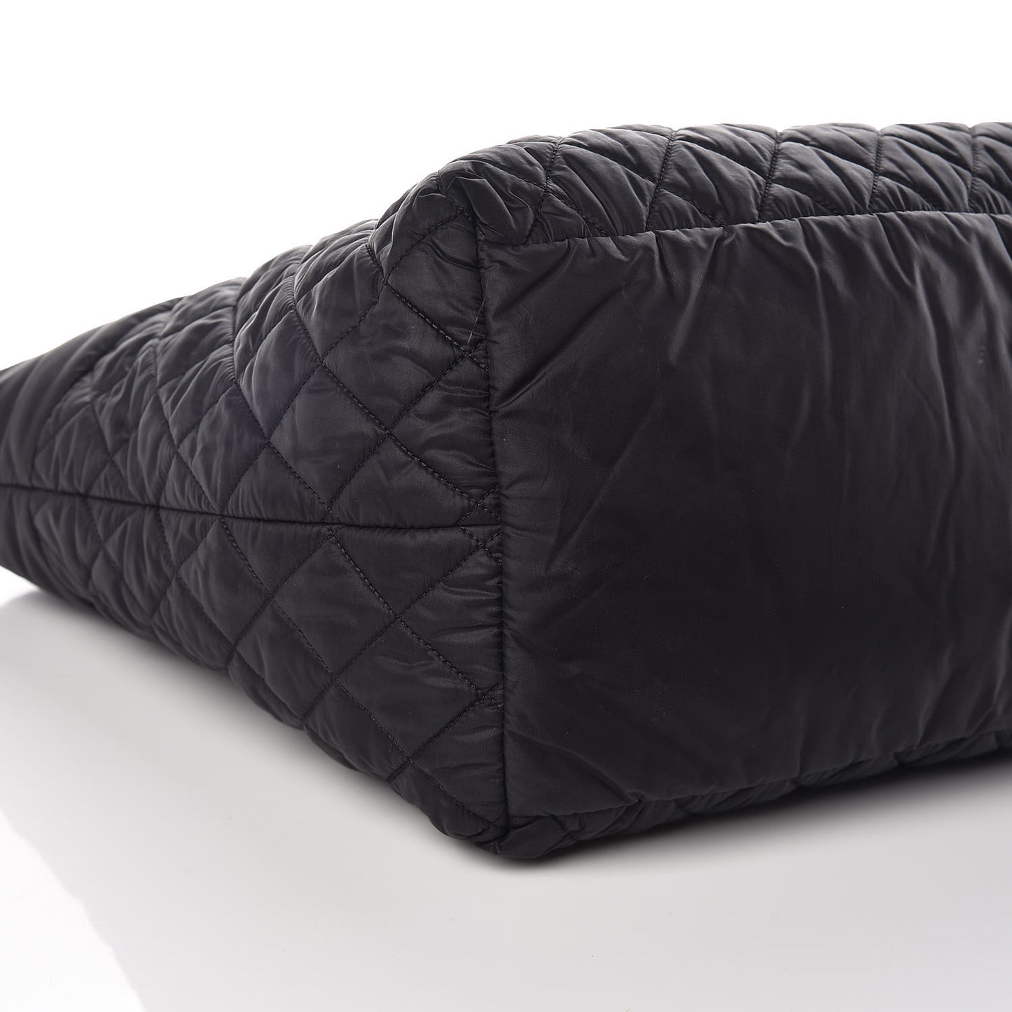 Nylon Quilted Large Coco Cocoon Tote Black