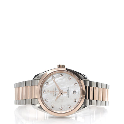 Omega Stainless Steel 18K Sedna Gold Diamond Mother of Pearl 38mm Seamaster Aqua Terra Co-Axial Automatic Watch 220.20.38.20.55.001 3 of 7