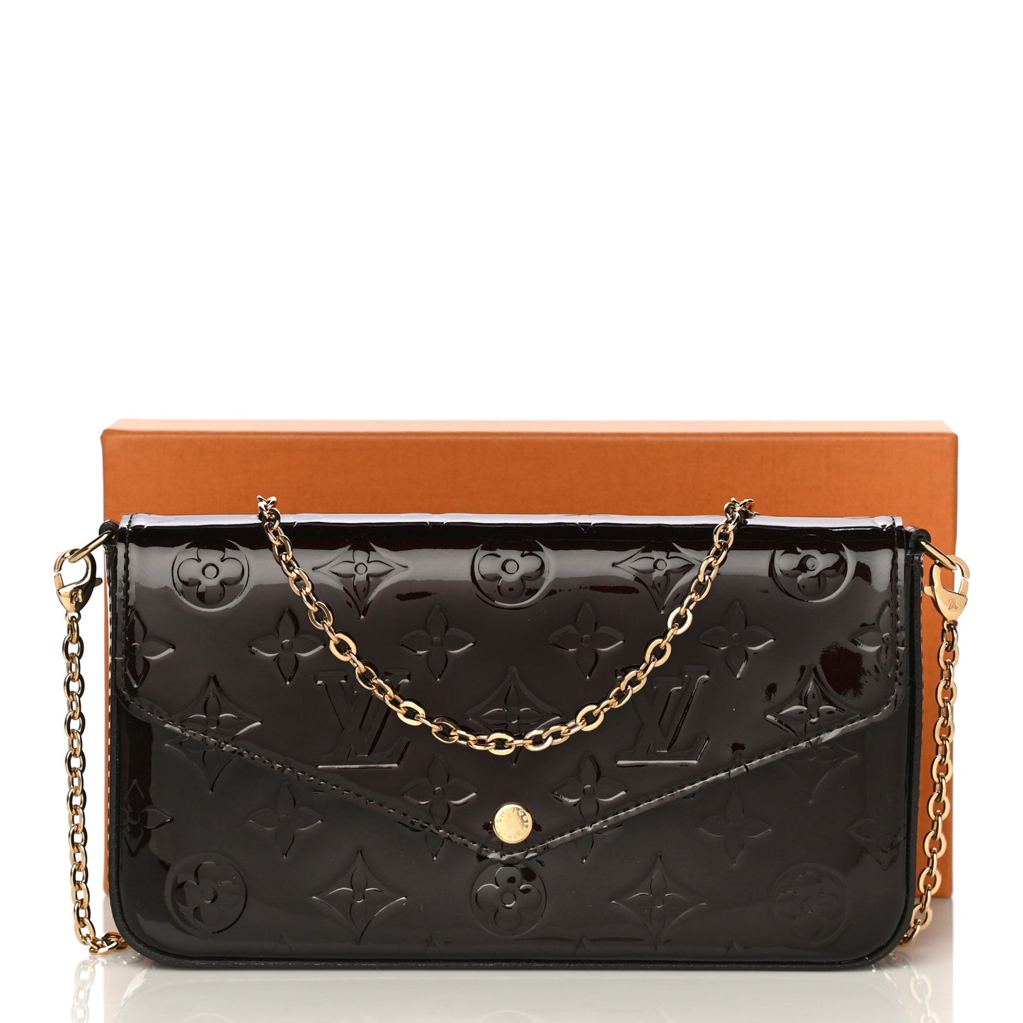 Vernis Pochette Felicie Chain Wallet Amarante