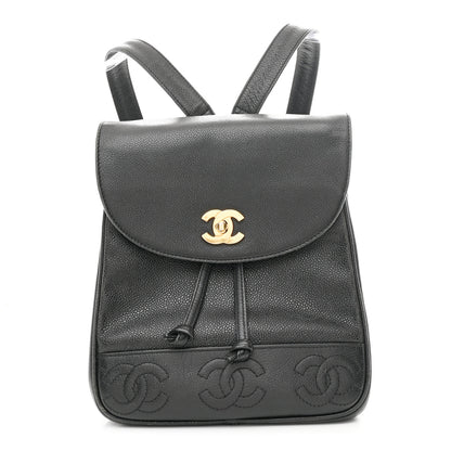 Chanel Caviar CC Backpack Black 1 of 10