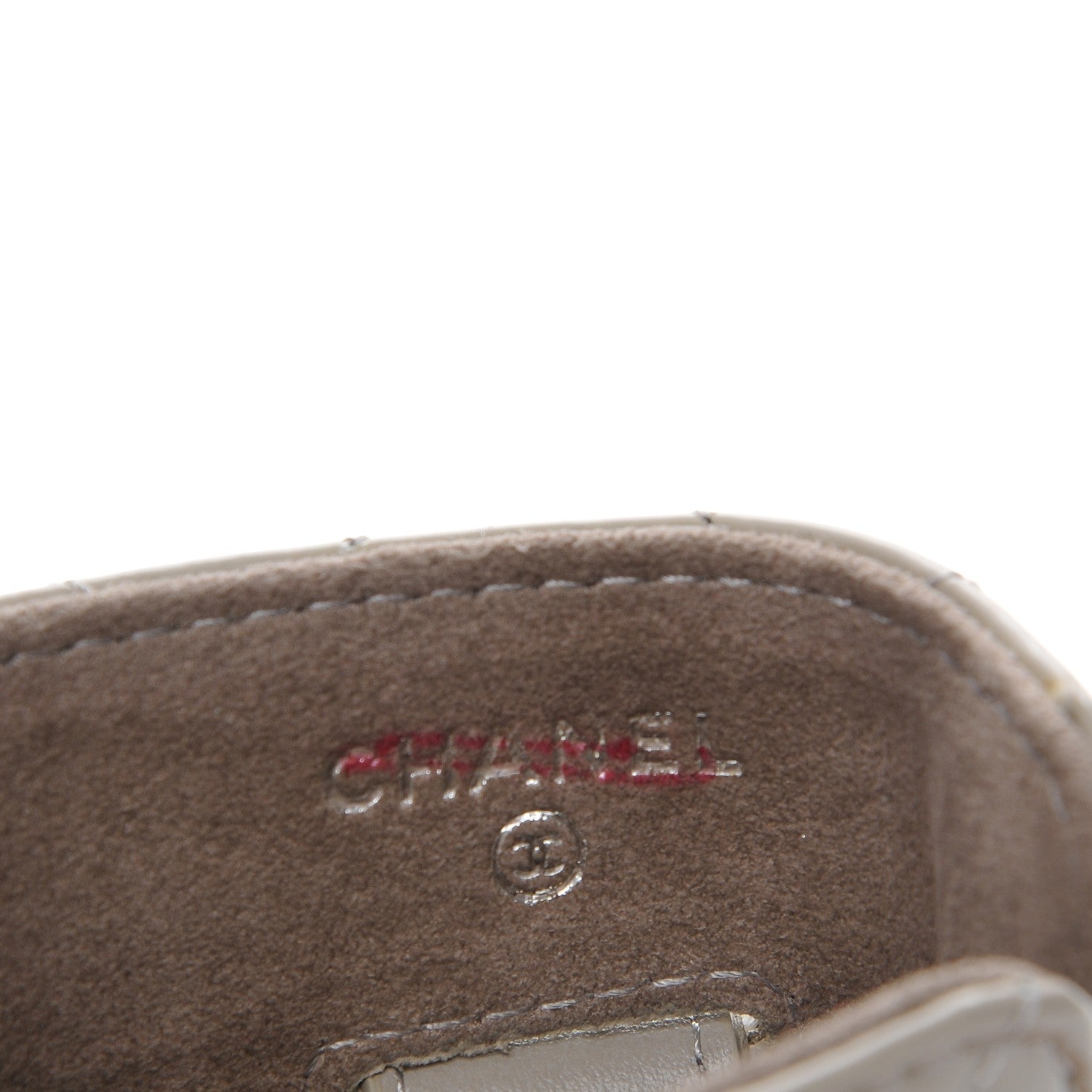 Chanel Patent Quilted Cell Phone Case Light Grey 5 of 8