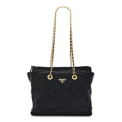 Prada Nylon Tessuto Quilted Shoulder Bag Blue 1 of 9
