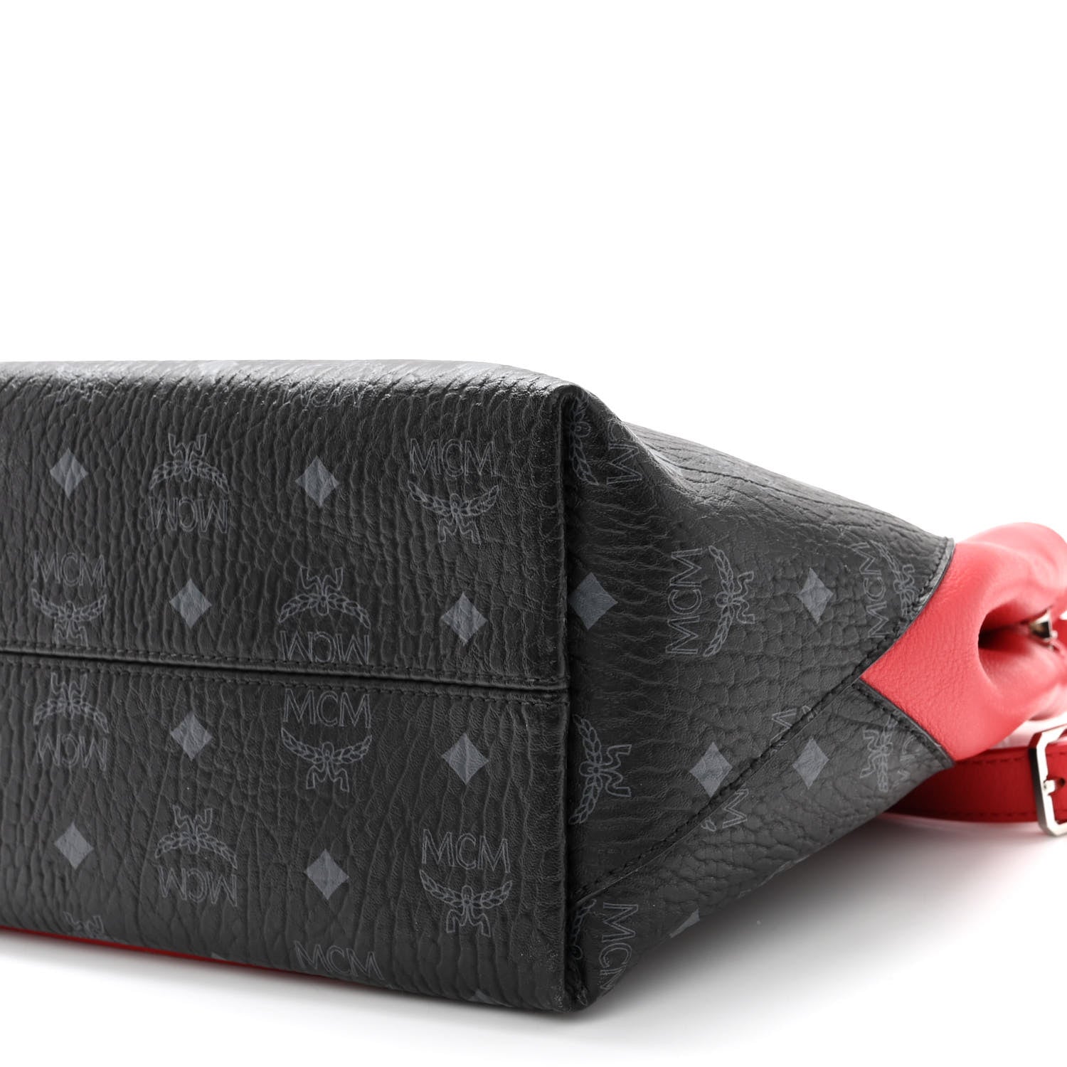 MCM Visetos Medium Klara Hobo Red Black 9 of 11