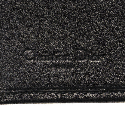 Christian Dior Calfskin Studded Peace Compact Wallet Black 6 of 8