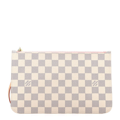 Louis Vuitton Damier Azur Neverfull MM GM Pochette Rose Ballerine 1 of 6