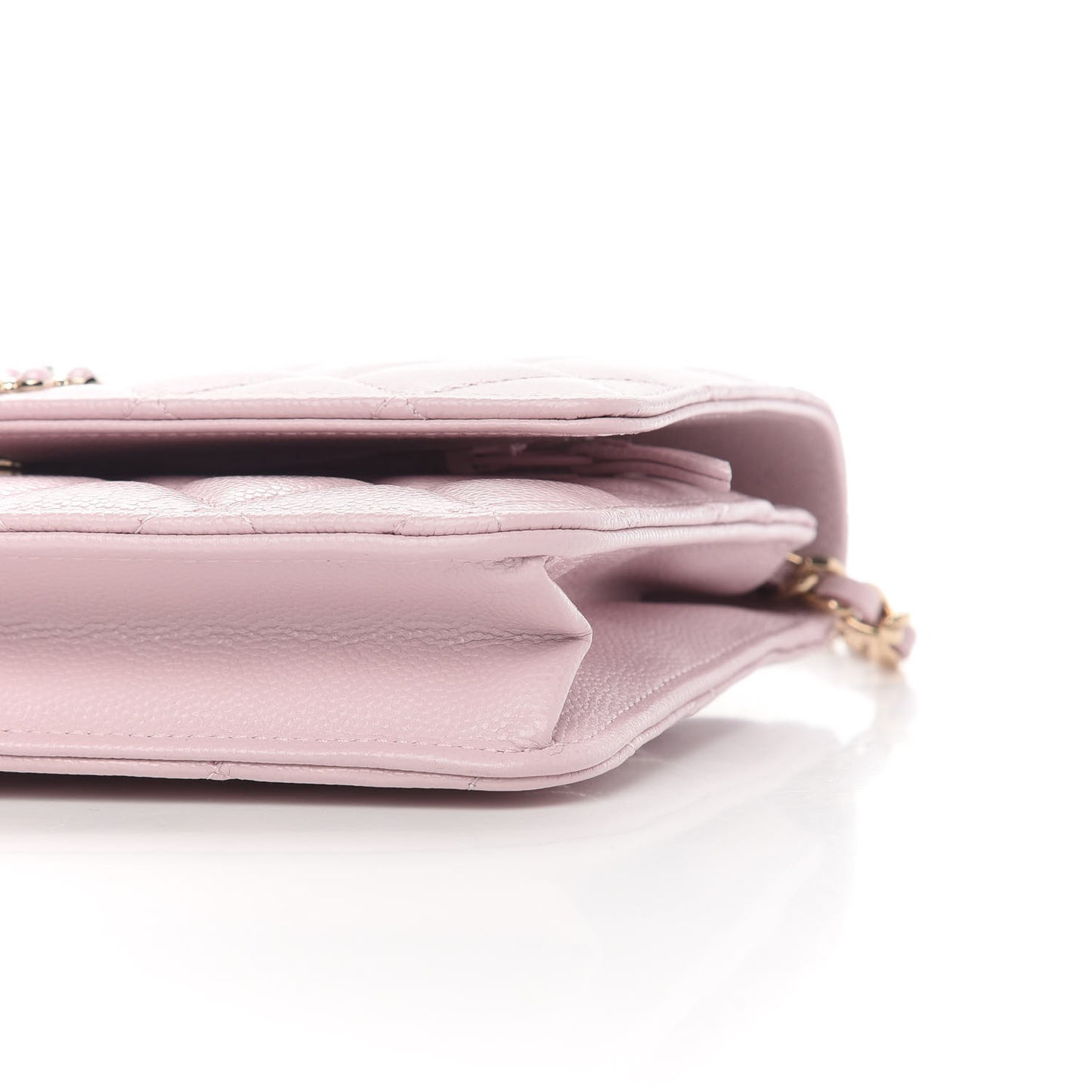 Caviar Quilted Coco Candy Wallet On Chain WOC Light Pink