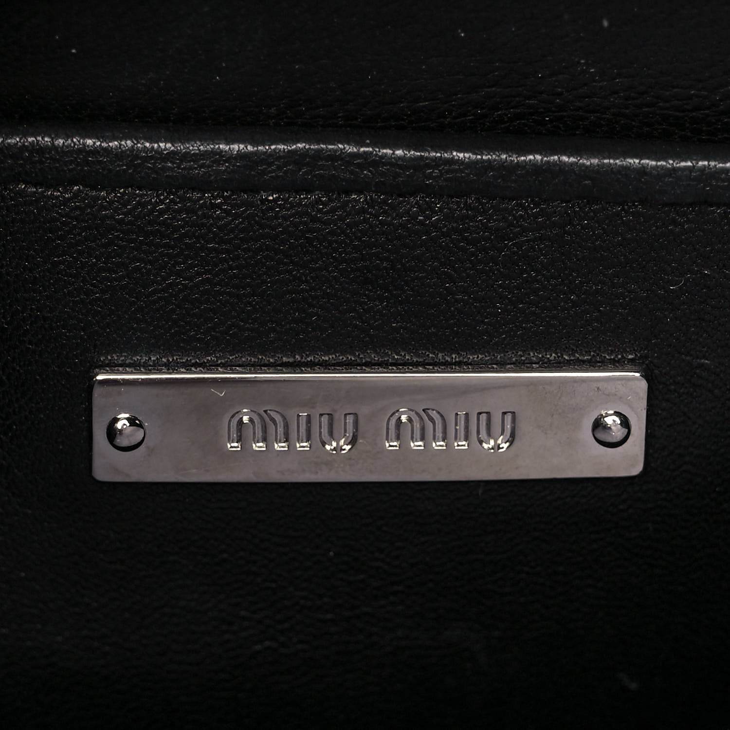 Miu Miu Nappa Grommet Club Shoulder Bag Black 5 of 8