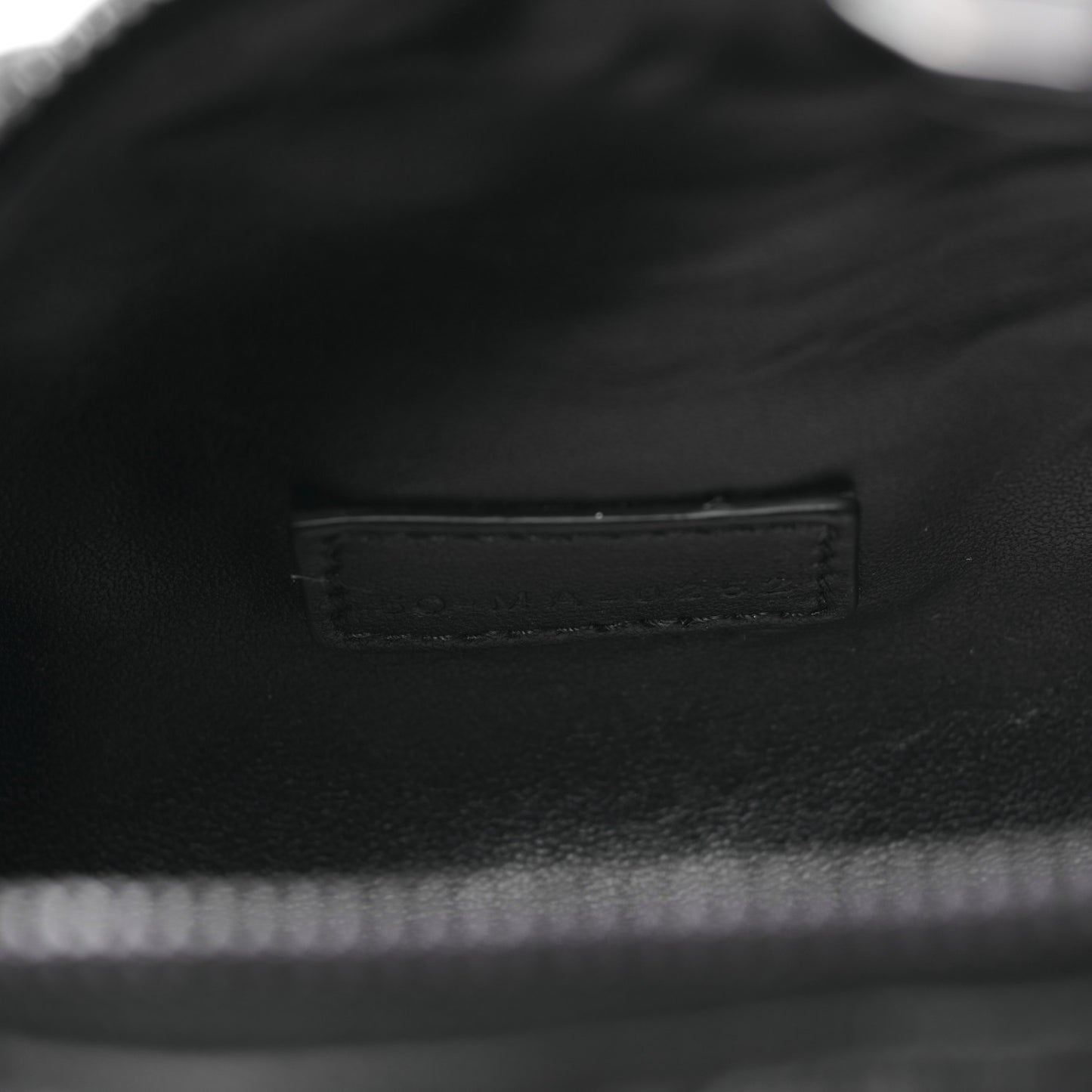 Calfskin Macrocannage Small Diortravel Nomad Pouch Black