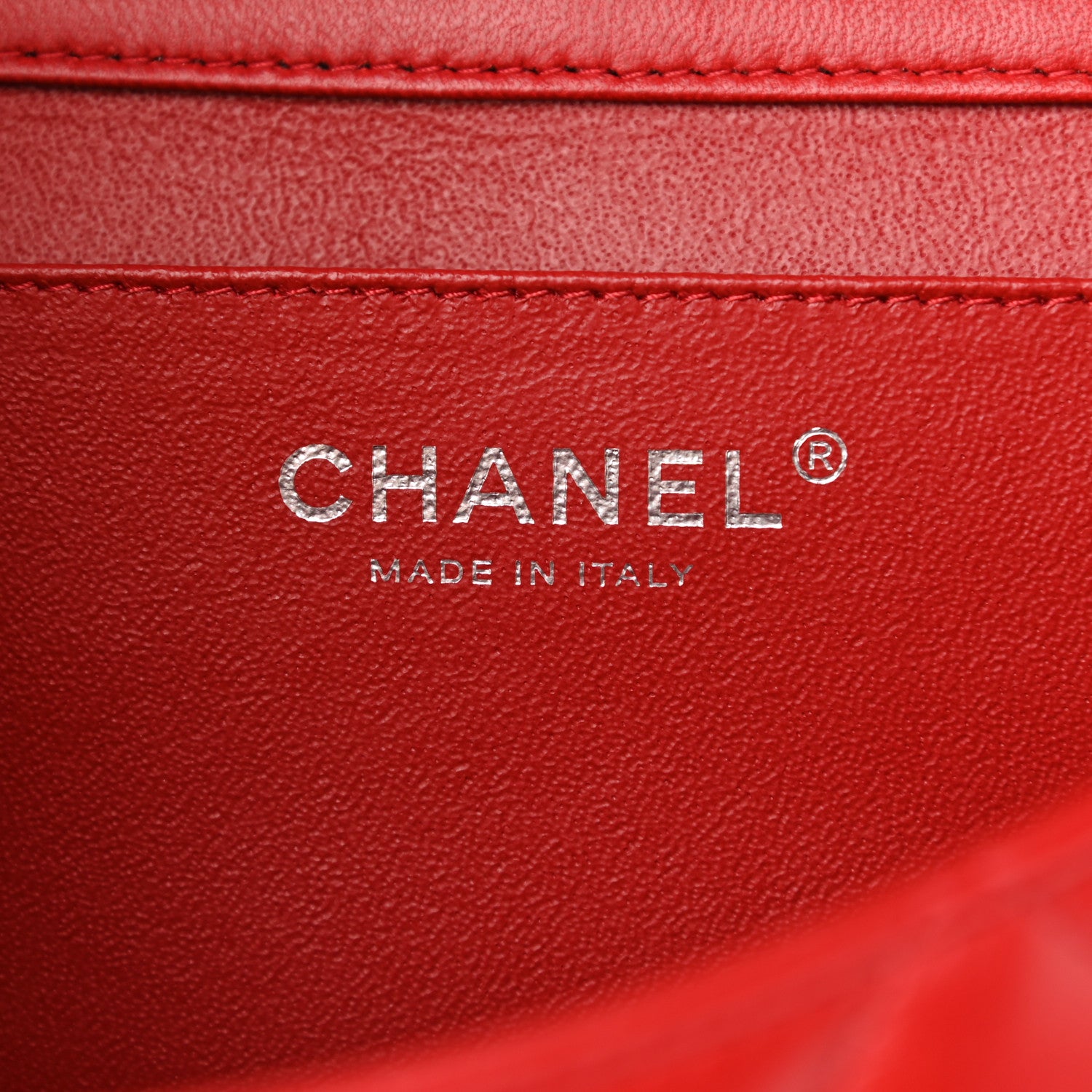 Chanel Lambskin Quilted Clutch With Chain Flap Red 6 of 11