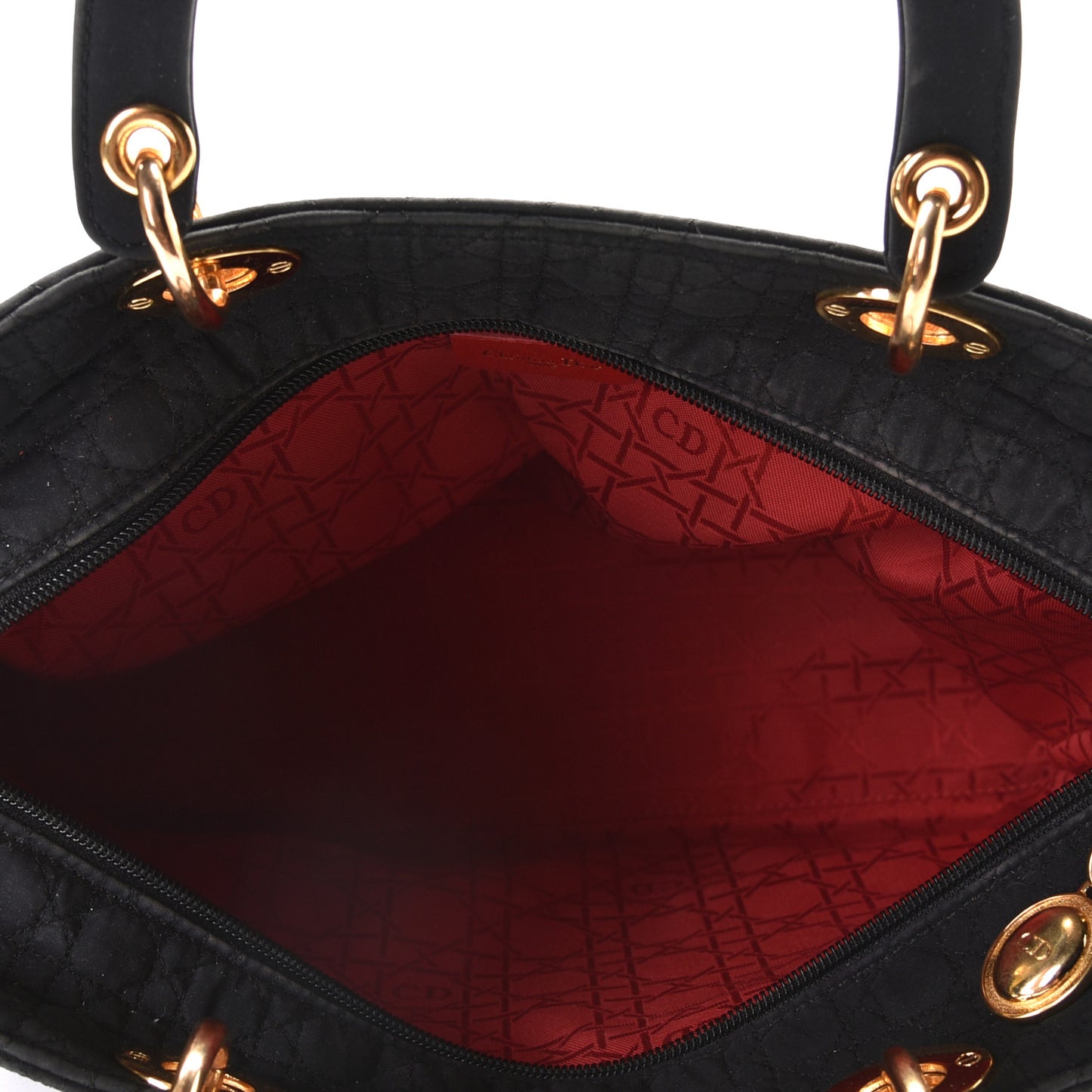 Nylon Cannage Large Lady Dior Black
