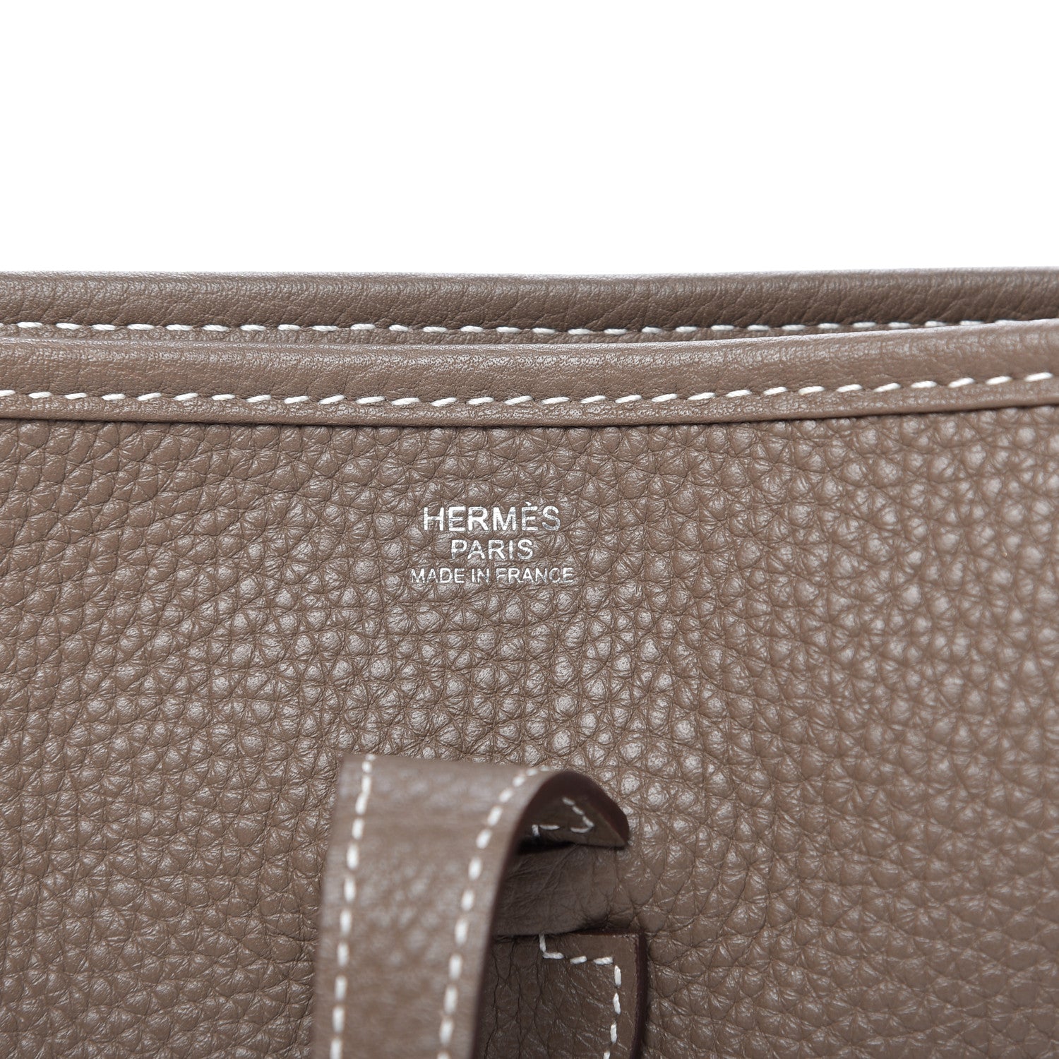 Hermes Taurillon Clemence Evelyne III PM Etoupe 8 of 9