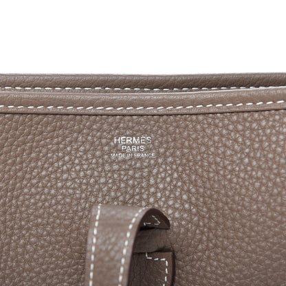 Hermes Taurillon Clemence Evelyne III PM Etoupe 8 of 9
