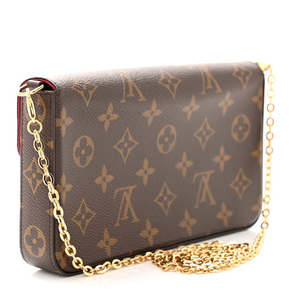 Louis Vuitton Monogram Pochette Felicie Chain Wallet Fuchsia 3 of 9