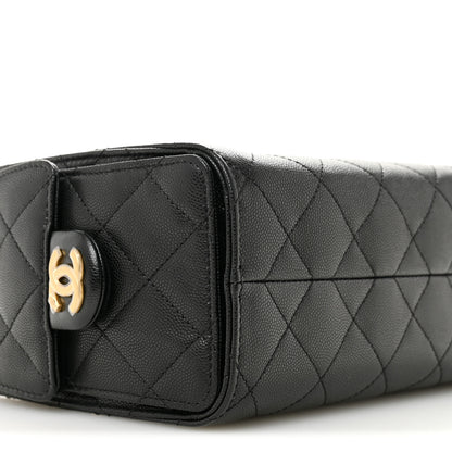 Chanel Caviar Quilted Mini Chanel 25 Handbag Black 9 of 11