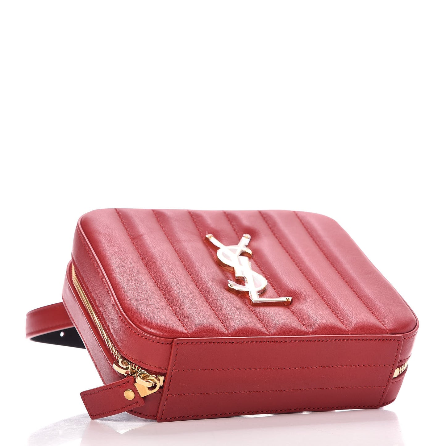 Lambskin Matelasse Vicky Monogram Belt Bag Eros Red