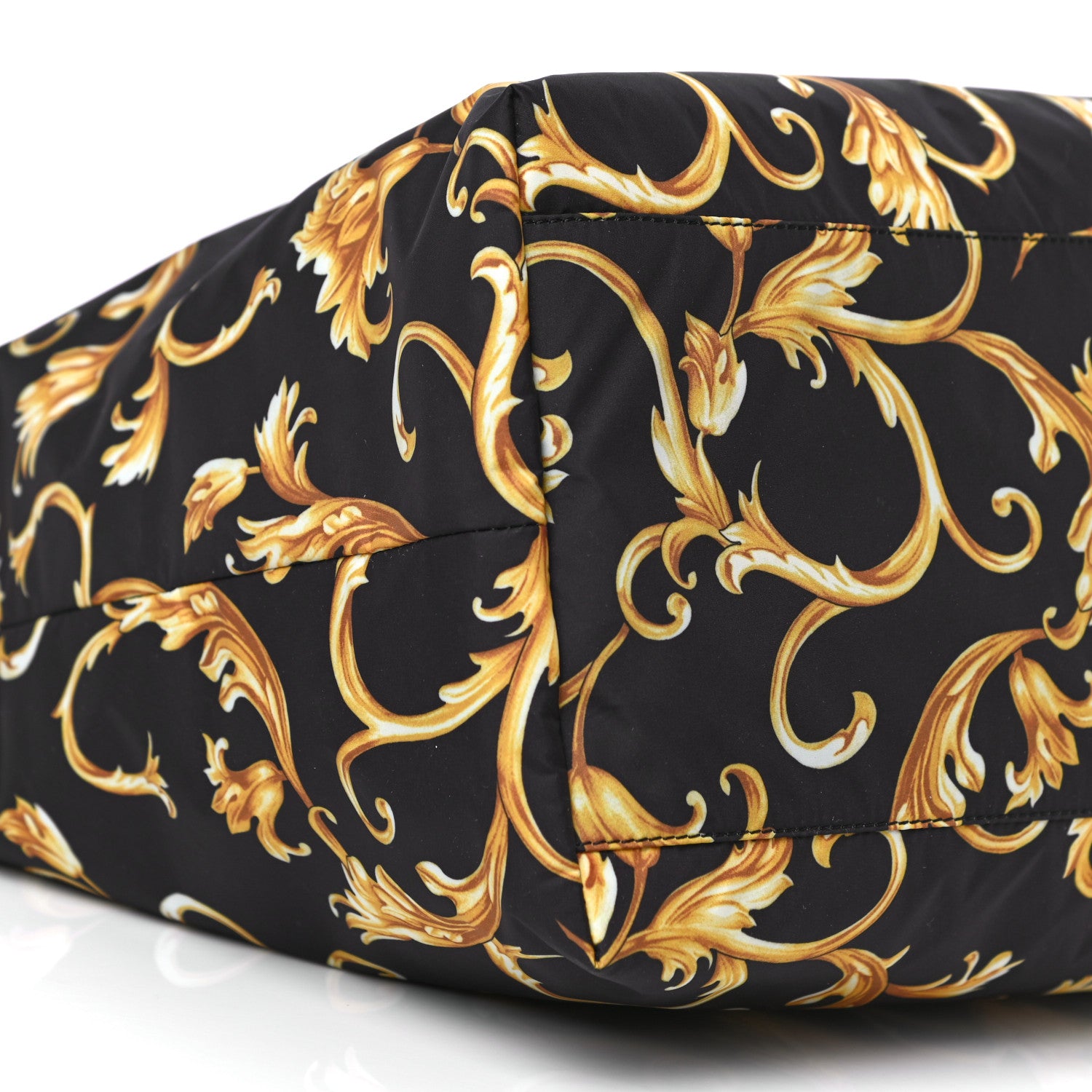 Versace Nylon Baroque Print Tote Black 10 of 11