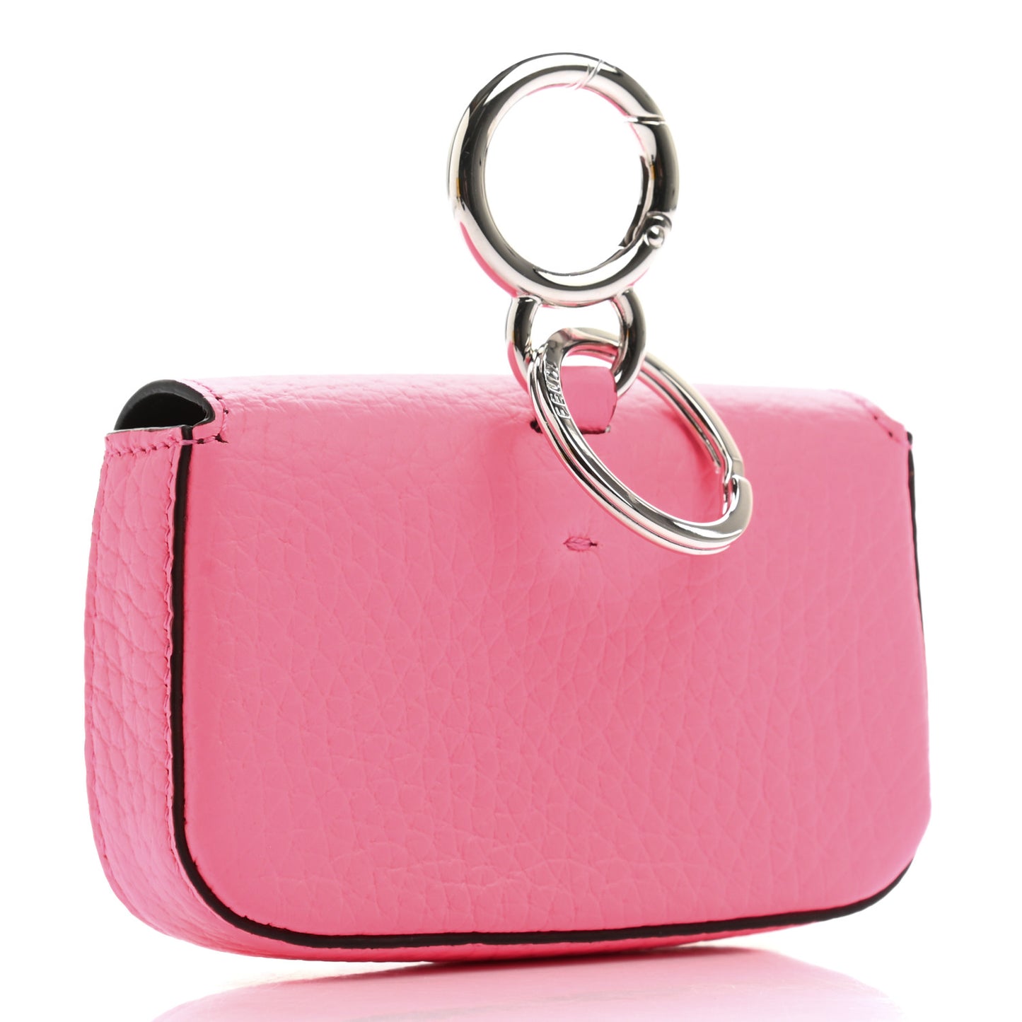 Cuoio Romano Micro Baguette Charm Rosa Fluo