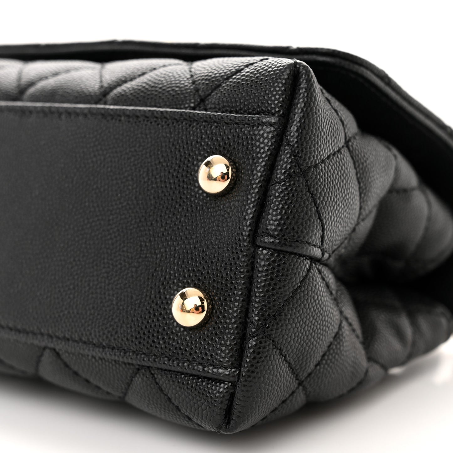 Caviar Quilted Extra Mini Coco Handle Flap Black