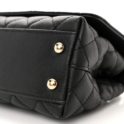 Chanel Caviar Quilted Extra Mini Coco Handle Flap Black 10 of 11
