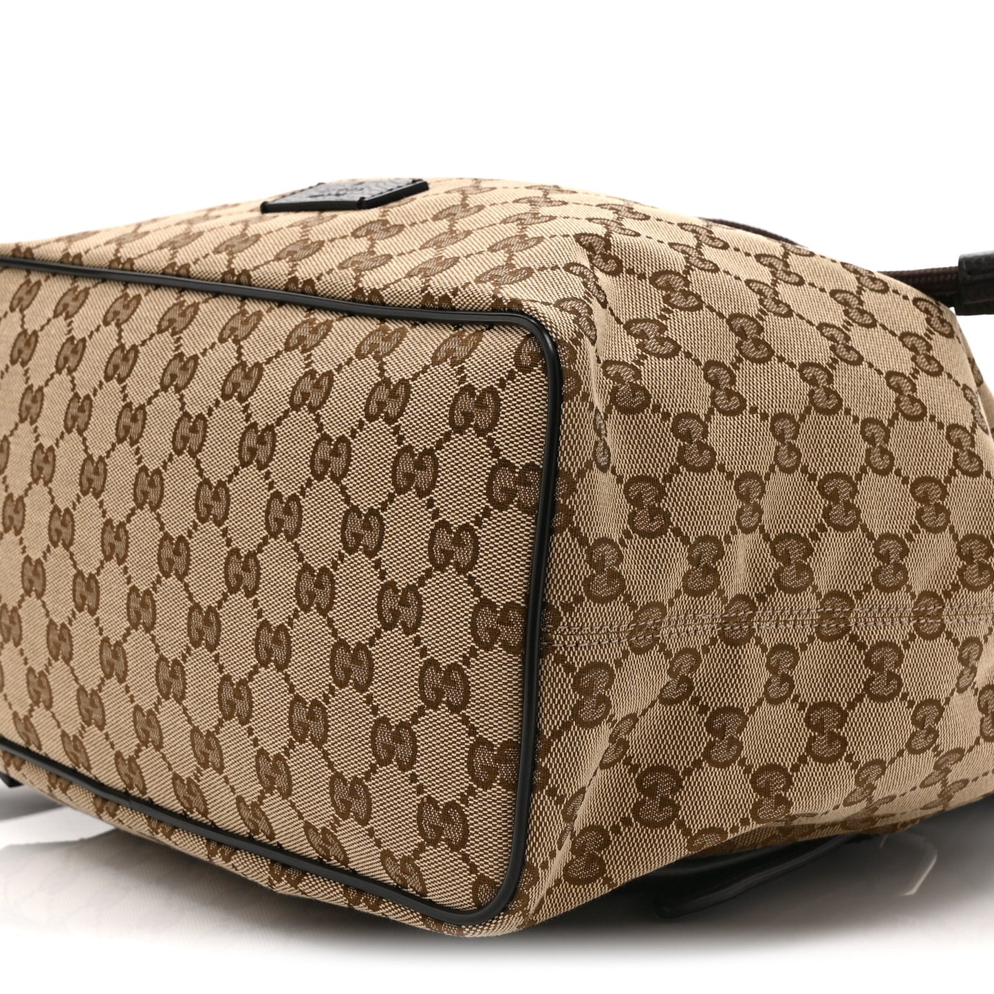 Monogram Dollar Calfskin O Drawstring Backpack Beige Ebony Testa di Moro Dark Chocolate