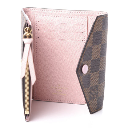 Louis Vuitton Damier Ebene Victorine Wallet Rose Ballerine 6 of 6