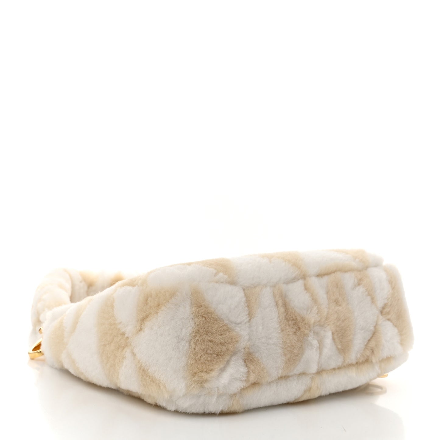 Montone Shearling Nappa Mini Re-Edition Shoulder Bag Ecru Bianco