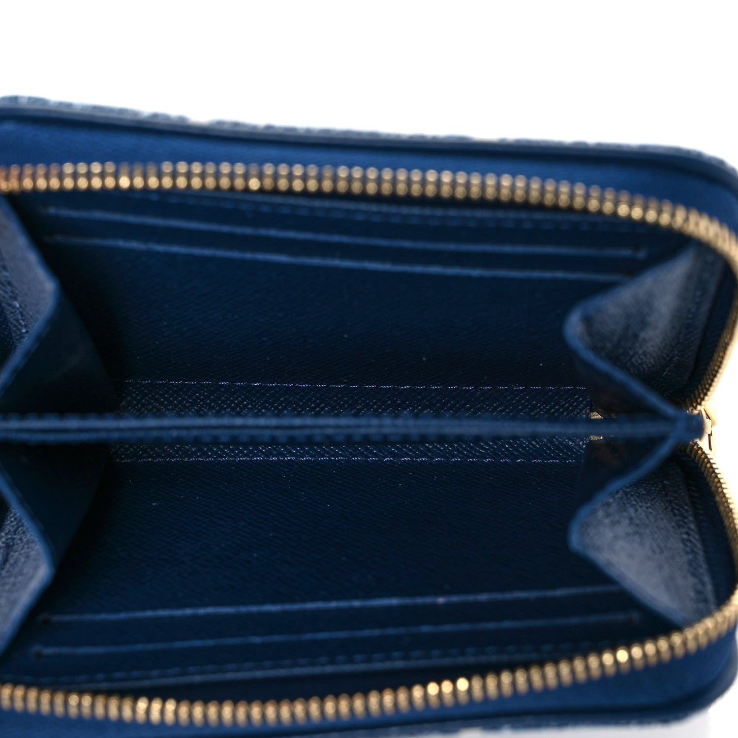 Louis Vuitton Denim Monogram Jacquard Zippy Coin Purse Bleu 5 of 9