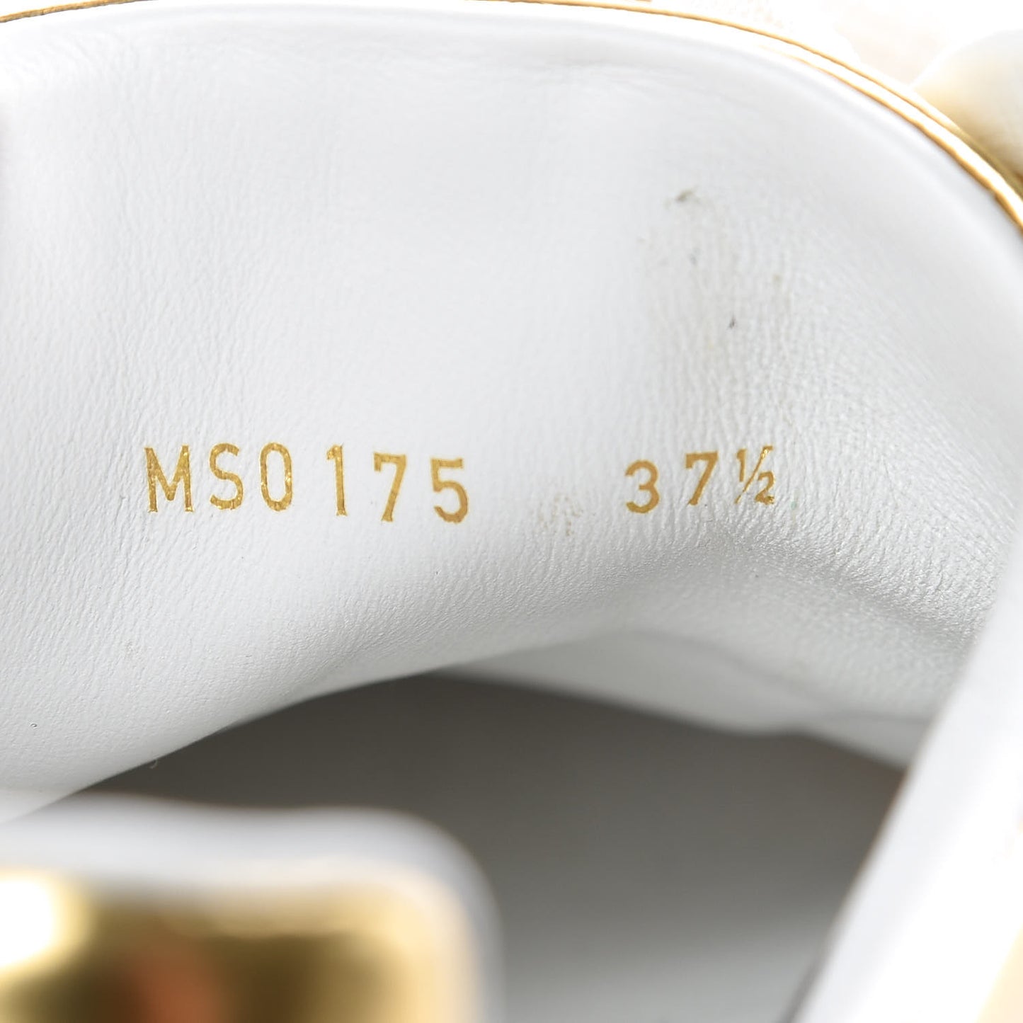 Metallic Calfskin Frontrow Sneakers 37.5 Gold