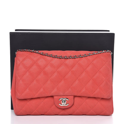 Chanel Iridescent Caviar Clutch with Chain Flap Red 12 of 12