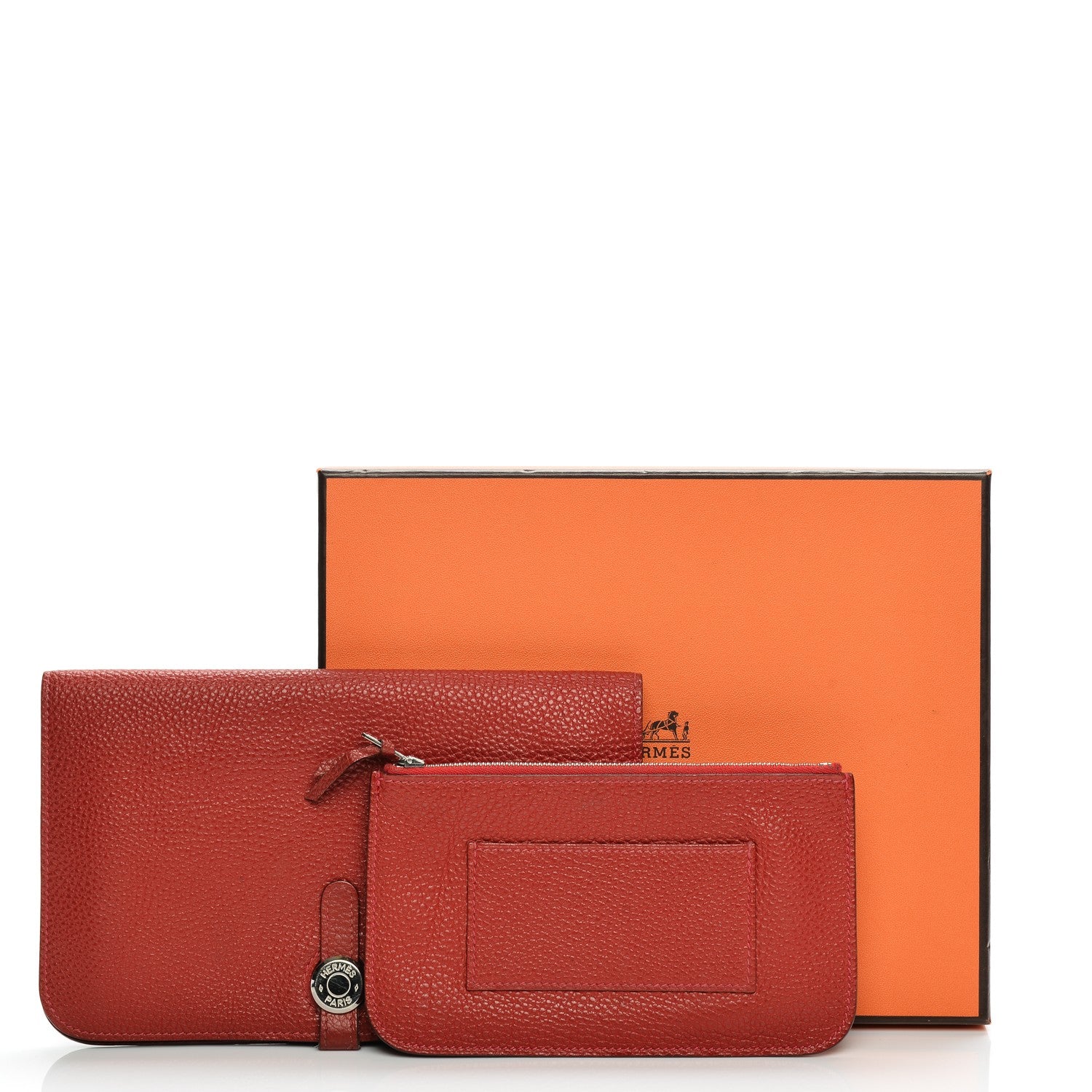 Hermes Togo Dogon Duo Wallet Vermillion 8 of 8