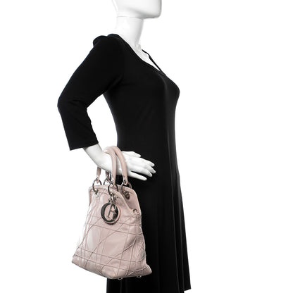 Christian Dior Lambskin Cannage Medium Granville Tote Pink 3 of 28