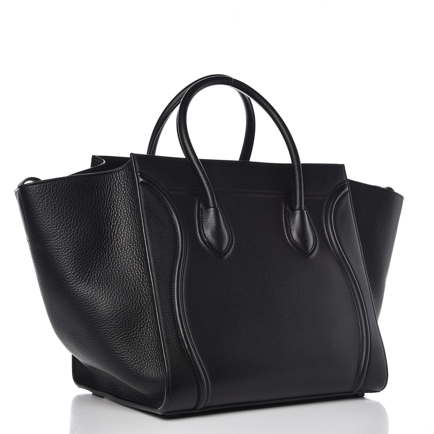 Supple Calfskin Medium Phantom Luggage Black