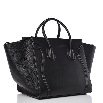 Celine Supple Calfskin Medium Phantom Luggage Black 3 of 9
