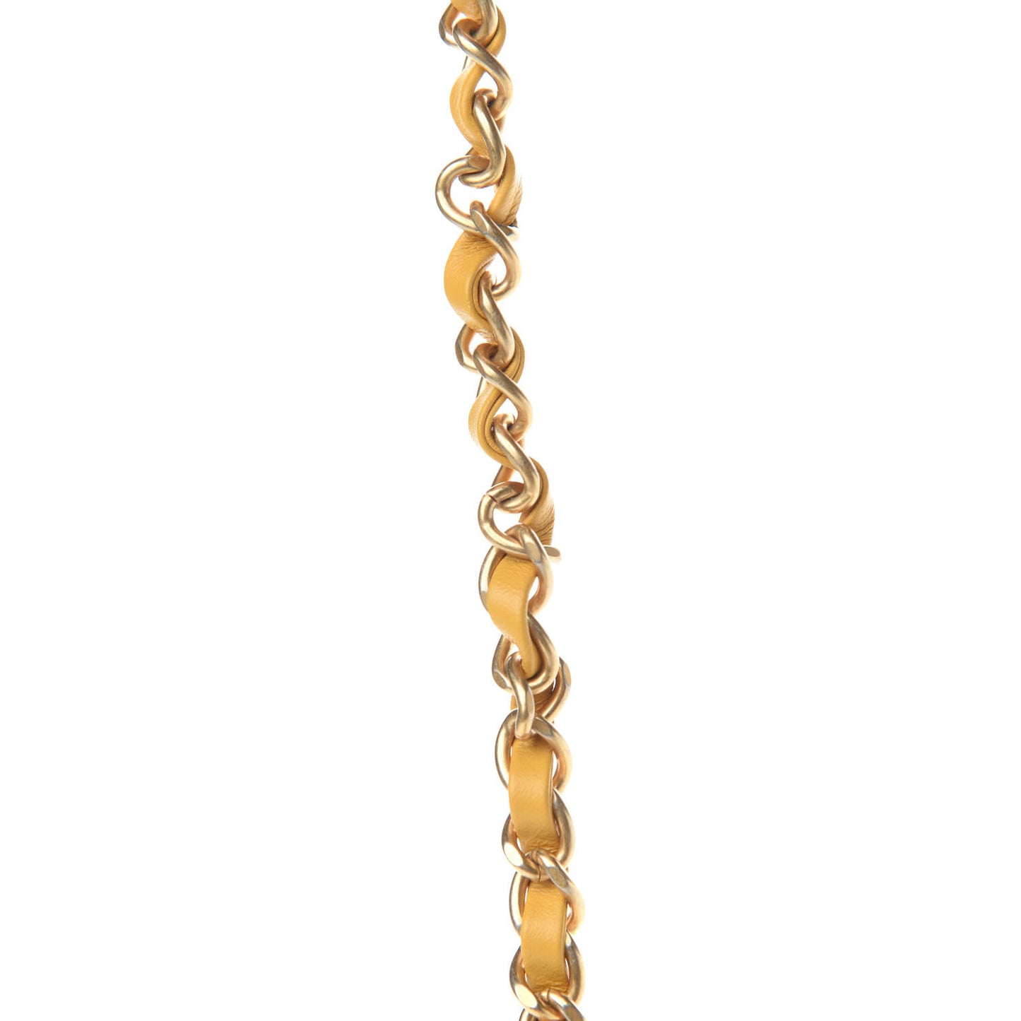 Lambskin Quilted Small Chain Infinity Top Handle Flap Yellow