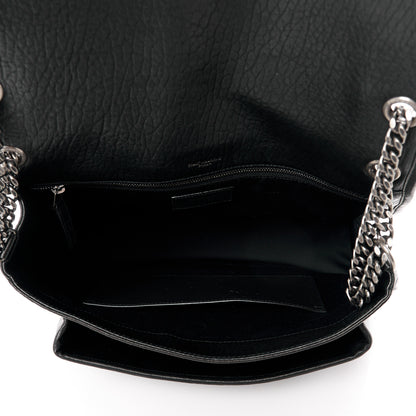 Saint Laurent Grained Lambskin Monogram Large Niki Chain Satchel Black 5 of 11