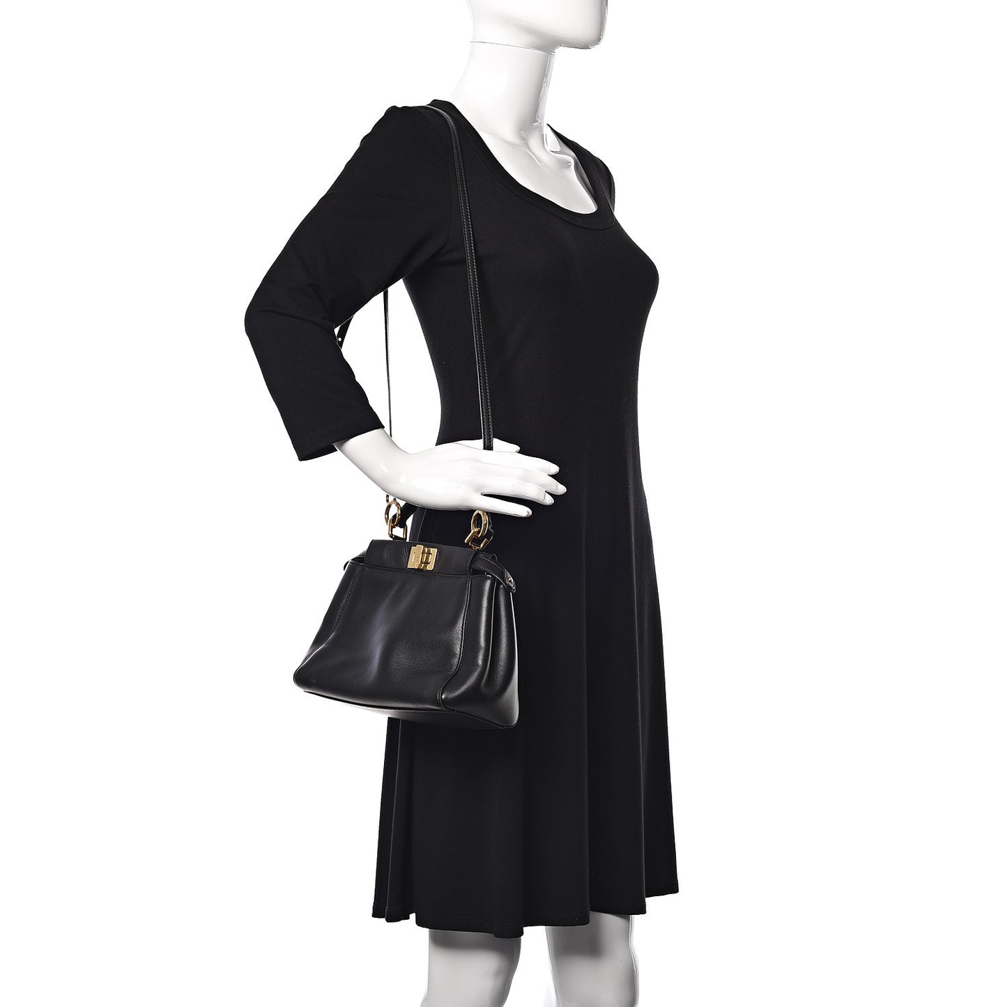 Nappa Mini Peekaboo Iconic Satchel Black
