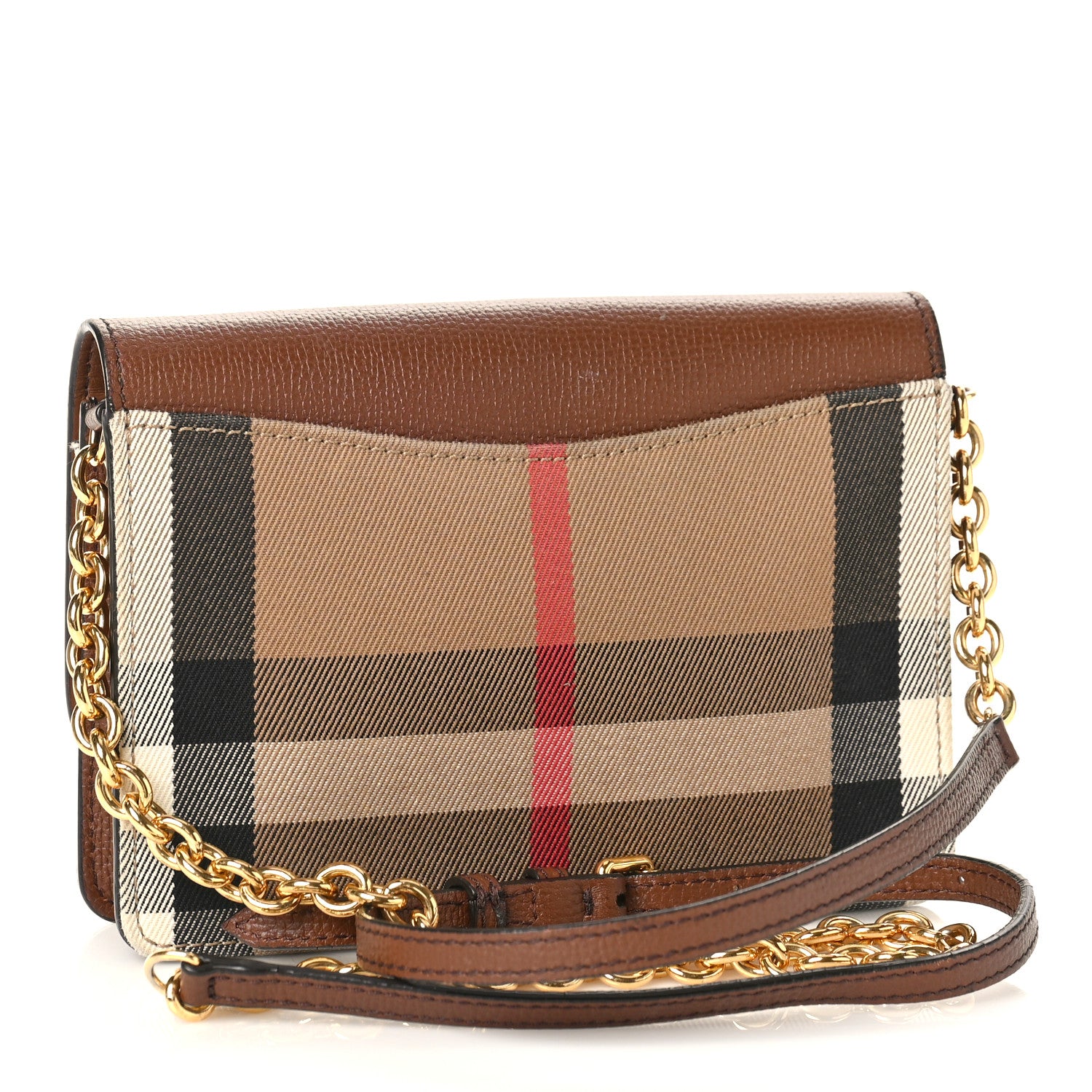 Burberry Derby Calfskin House Check Mini Hampshire Crossbody Tan 3 of 12