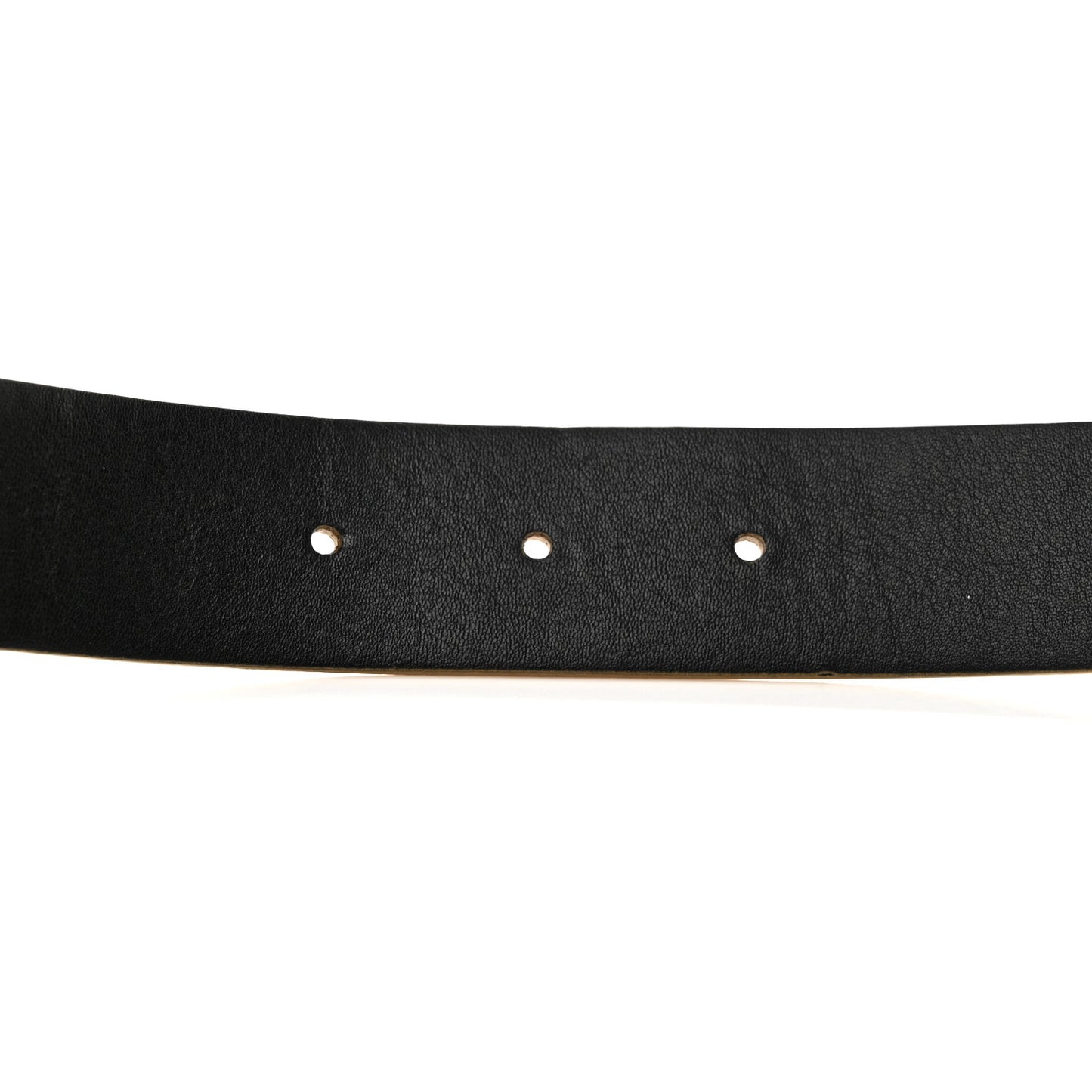 Metallic Calfskin Logo Belt 95 38 Gold