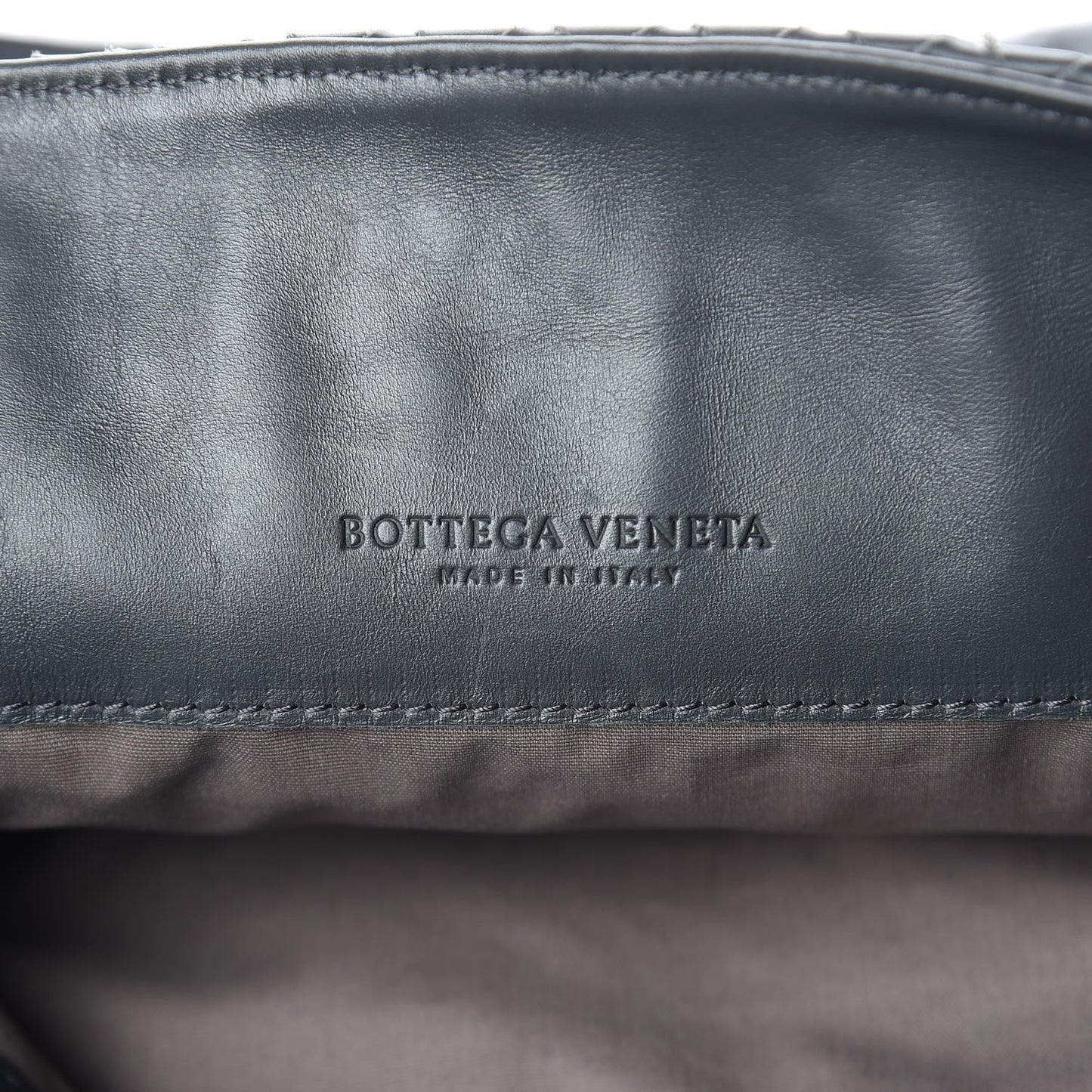 Nappa Intrecciato Messenger Bag Ferro Gray