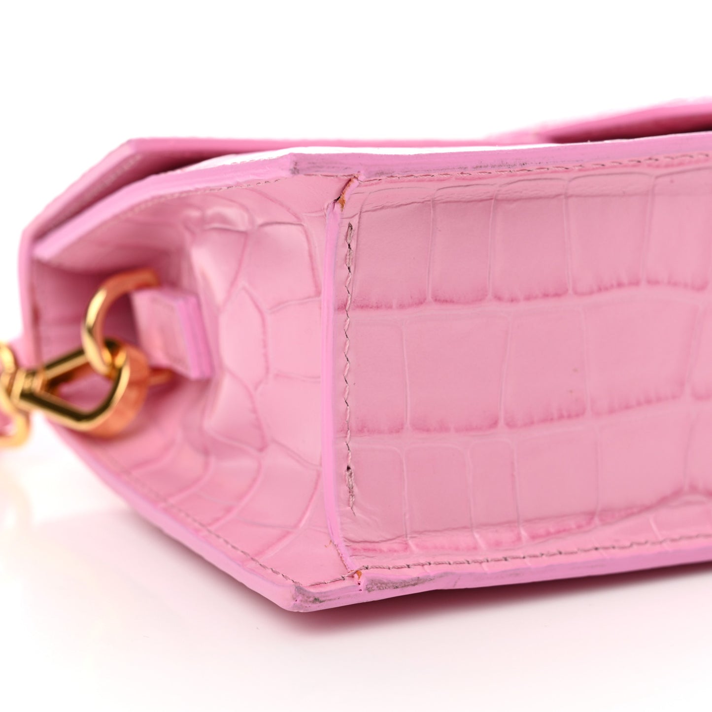 Calfskin Crocodile Embossed Le Grand Bambino Pink