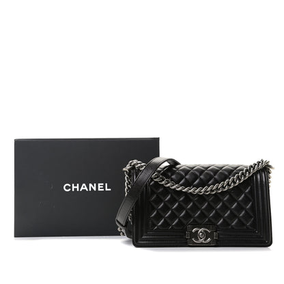 Chanel Caviar Quilted Medium Boy Flap Black 12 of 12