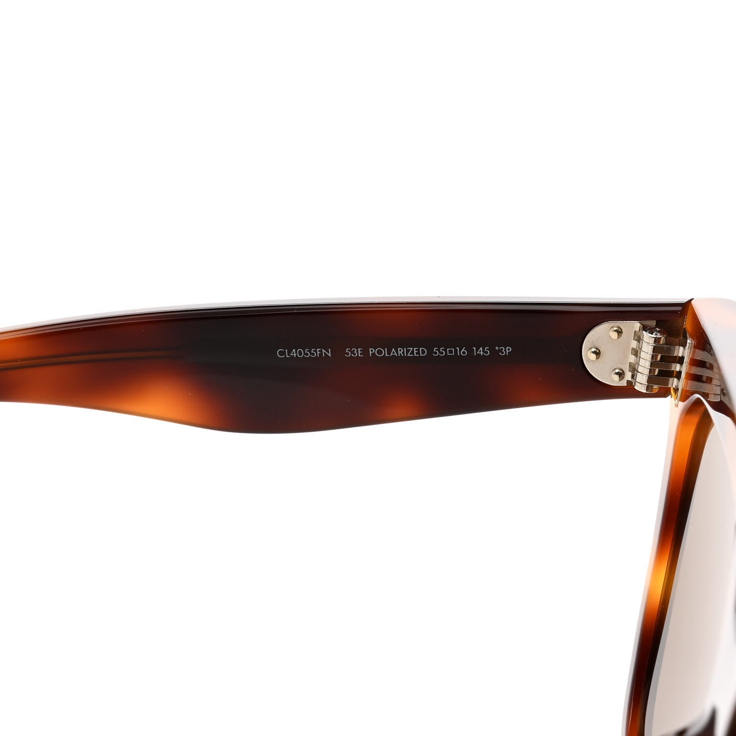 Celine Acetate Polarized Oversized Sunglasses CL4055FN Tortoise 5 of 7