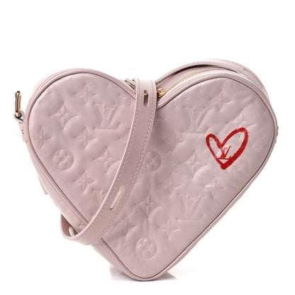 Louis Vuitton Lambskin Embossed Monogram Fall In Love Sac Coeur Light Pink 1 of 4